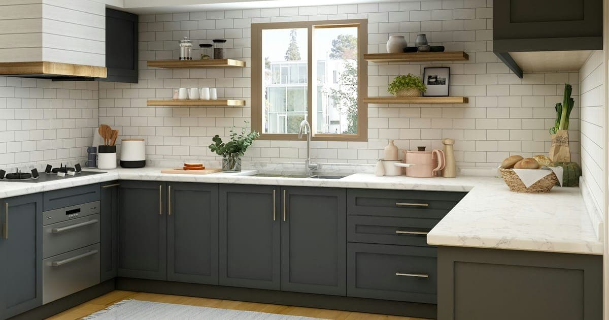 A tidy kitchen interior